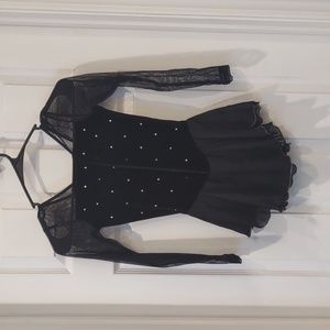 Figure skating dress, black
